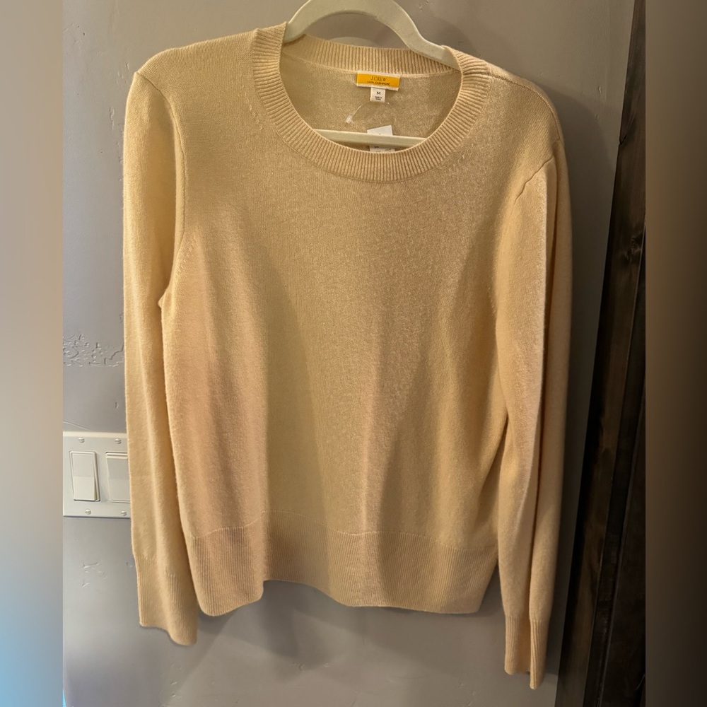 JCrew Cashmere Sweater yellow